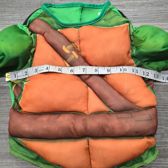 Teenage Mutant Ninja Turtles Michelangelo Padded Top Halloween Costume & Shell - Picture 10 of 12